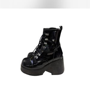 Black Platform Ankle Boots